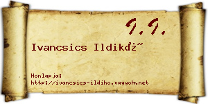 Ivancsics Ildikó névjegykártya